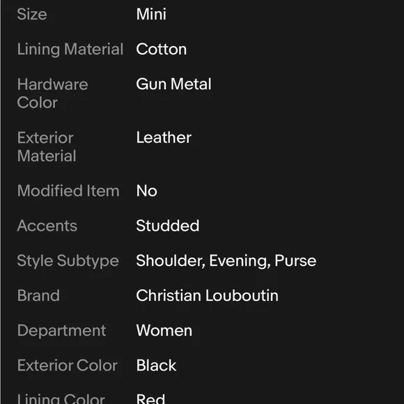 Christian Louboutin Sweet Charity Black Studded Crossbody Bag - Picture 16 of 16